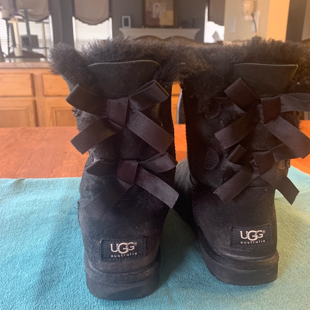 UGG Women's Black Bailey Bow II Boots